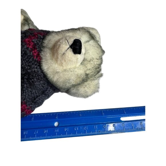 TY Teddy Bear Attic Treasures Fairbanks 8 in Handmade Knit Sweater 1993 Vintage - Picture 6 of 6